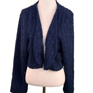 C.O.C. Blue Sequin Open Curvy Fit Cardigan New with tags Size 3XL
